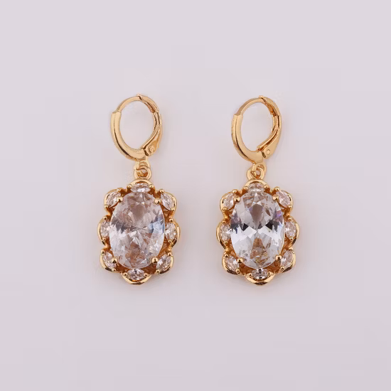 European Popular Fashion 18K Gold Style Long Drop Earrings Jewelry