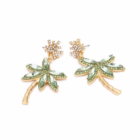 Orecchini a forma di ciondolo a forma di albero in lega di zinco, temperamento elegante, personalità della moda