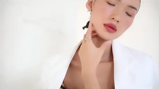 Collana di gioielli in argento 925 personalizzata OEM con gioielli di moda con ciondoli a due cuori