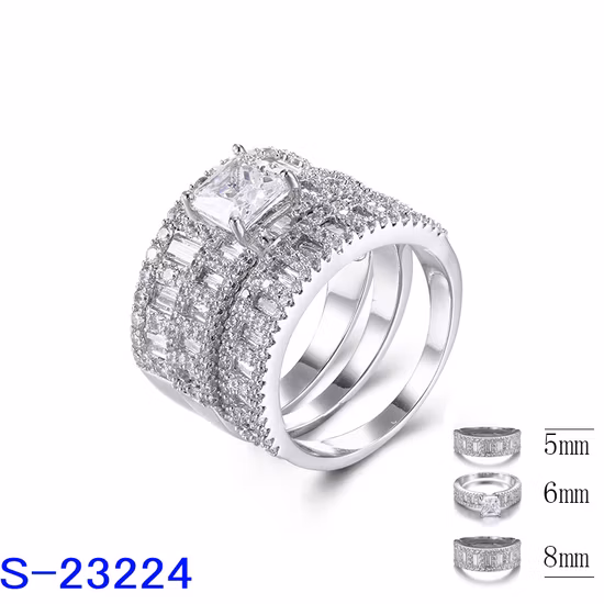 Anelli di fidanzamento vintage in argento 925 con zirconi cubici a forma di pera da donna