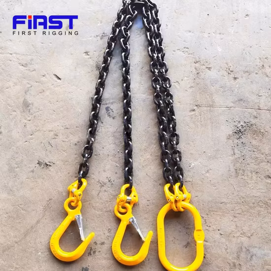Imbracatura a catena a quattro gambe in acciaio legato di sollevamento G80