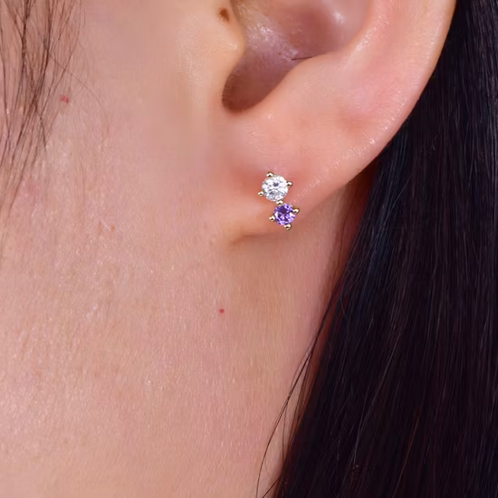 Orecchini a bottone in argento sterling 925 OEM e ODM all'ingrosso